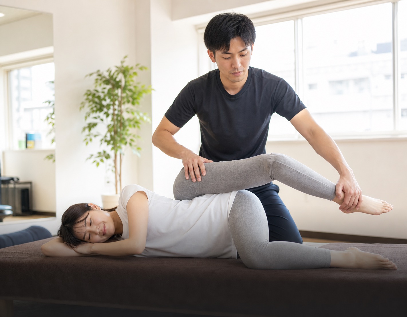 脚まわりのストレッチ例