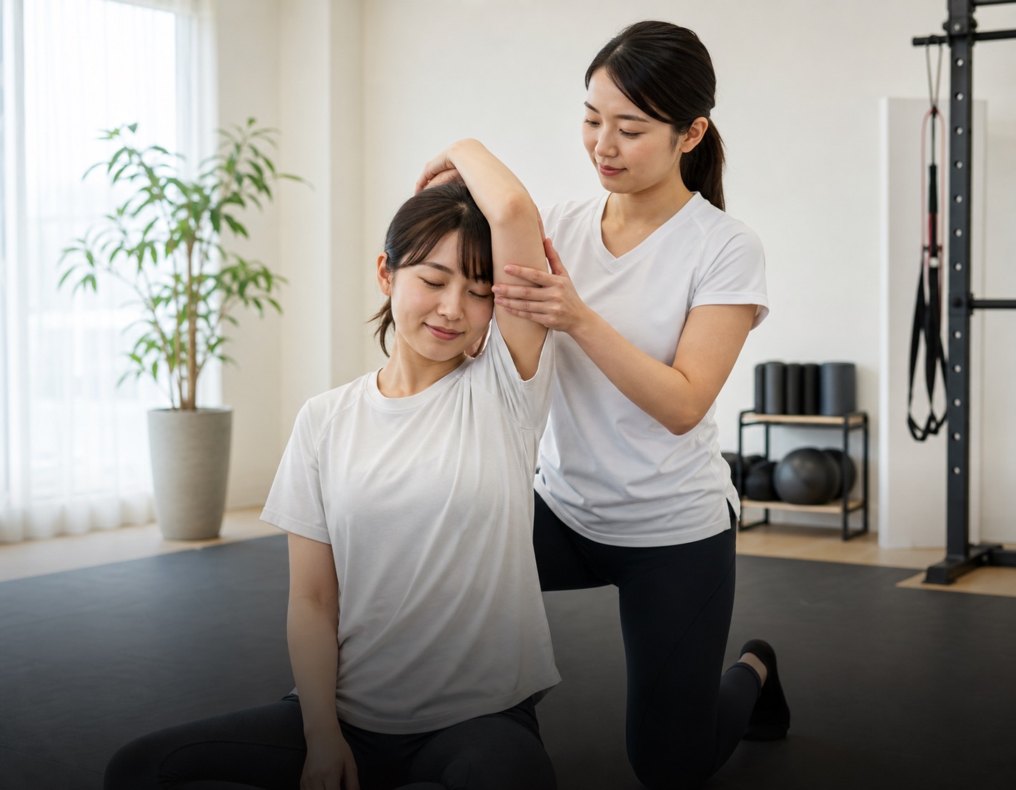 肩まわりのストレッチ例